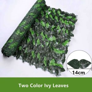 HAIE DE JARDIN WE13352-Haie artificielle Two color Ivy leaves.0.5m x 0.5m. panneaux de fausses feuilles. clôture d'intimité pour la maison. décor