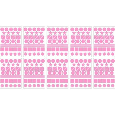 100 Autocollants Scrapbooking Rose PVC - 4-6cm, Imperméables, Réutilisables - Pour Carnets, Gourdes, Déco