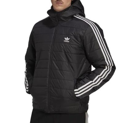 Doudoune Homme Adidas Pad Hooded Puff Noir Coupe standard Zip sur toute la longueur Capuche Fixe Black Cdiscount Pret a Porter