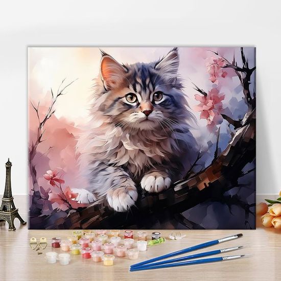 Kit Peinture Par Numéros Panda Adulte Avec Cadre - 20x30 Cm - Toile, Peintures, Pinceaux Inclus - Loisir Créatif Anti-stress