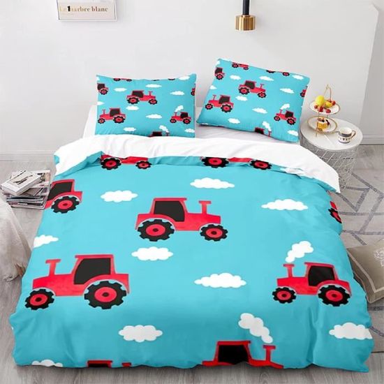 Housse De Couette-220x240cm-Housse De Couette Tracteur Parure De Lit 3