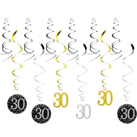 Décoration 80e Anniversaire – Lot De 20 Serviettes + 12 Photophores + 12 Ballons + Guirlande + Confettis – Thème Vert Et Or – Pour Fête Homme/femme - 8