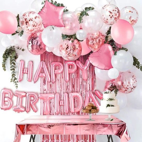 Ballons Anniversaire Décoration Fête Nappe Anniversaire Fille Femme Parti Décoration - Maison