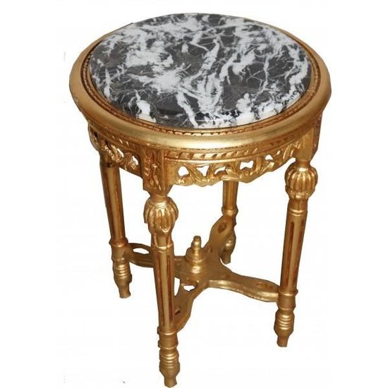Baroque Side Table Gold Round Mody19 53 X 38 Cm Antique Style Side Table Gold Round Mody19 53 X 38 Cm