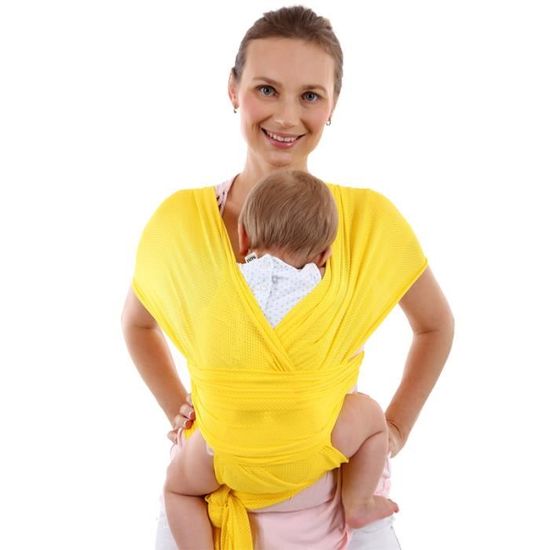 Porte-bébé écharpe Réglable Liemuao - Pour Nouveau-nés Et Enfants Jusqu'à 15 Kg (3-36 Mois), Portage Ventral, Latéral Ou Dorsal, Respirant - 5