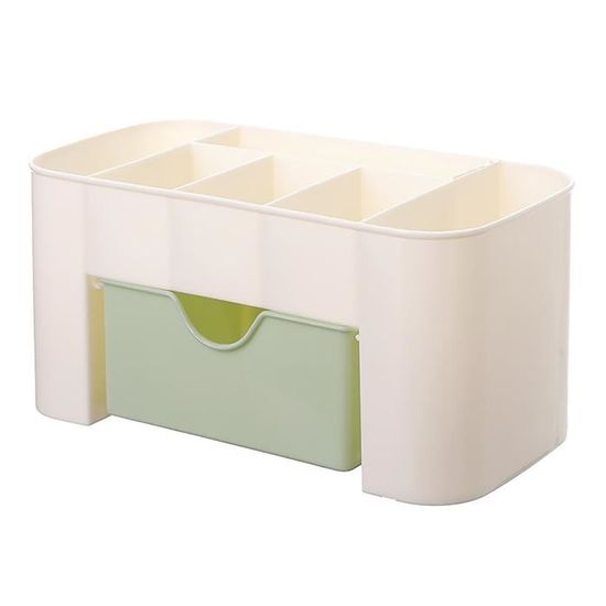 Organiseur De Bureau En Bambou 5 Compartiments – Rangement Esthétique Et Pratique Pour Bureau, Table, Cosmétique