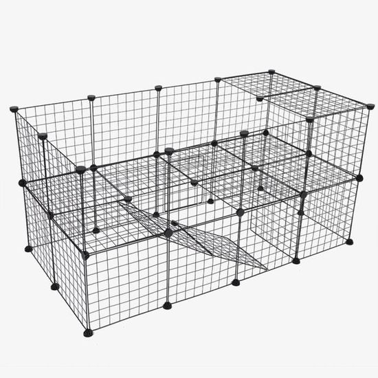 Bricolage petite clôture parc variété forme animaux cage pour animaux de compagnie Portable intérieur cochon d'inde lapin-VIQ