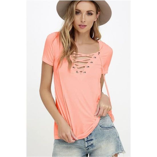 HANERDUN Chemisier Femme Chic Blouse Femme Été Tunique à Manches