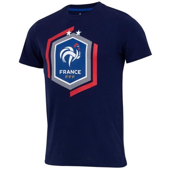 Frankreich Fußball T-Shirt FFF - Offiziell Mit 2 Sternen Größe S
