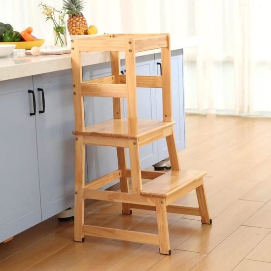 Tabouret Marchepied Kings Brand Pour Enfant – Vert Avocat, Rangement Intégré