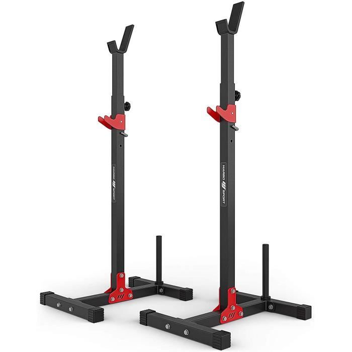 Marbo Sport Support pour barre avec système de protection et barre repose-poids (2 pièces) MH-S202