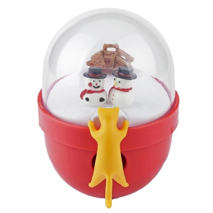 Boule A Neige De Luxe Rouge Et Blanc Pour Chat Cdiscount Animalerie