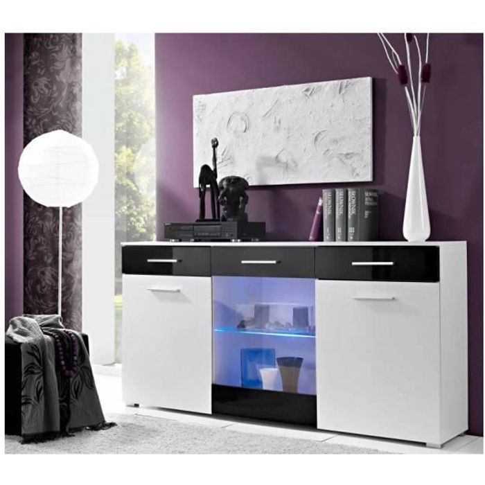 Commode et Buffet Design Noir L1m65 / H83 / P35