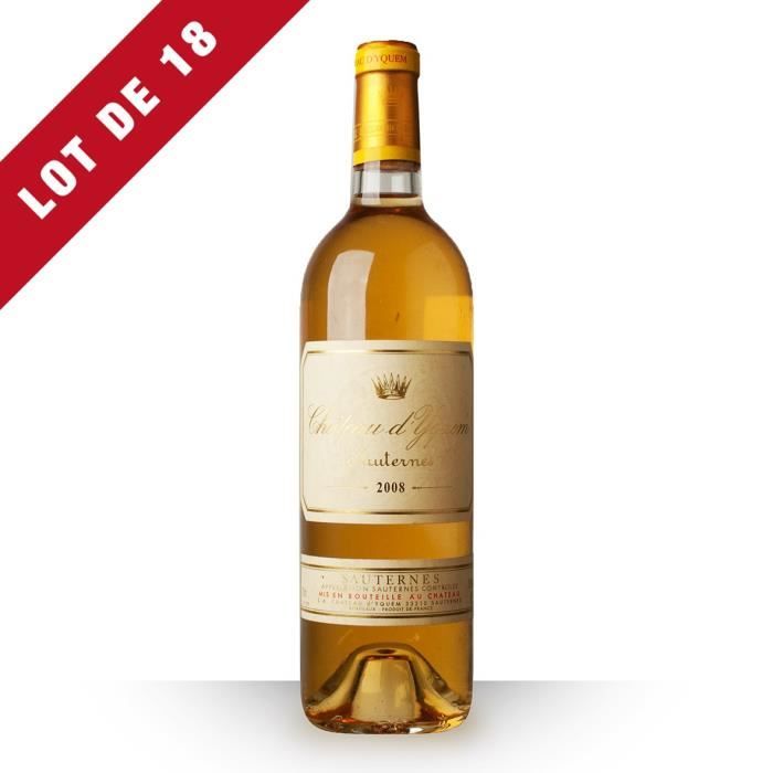 18X Château d'Yquem 2008 Blanc 75cl AOC Sauternes - Vin Blanc