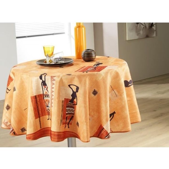 Nappe ovale anti tache infroissable africaine o…