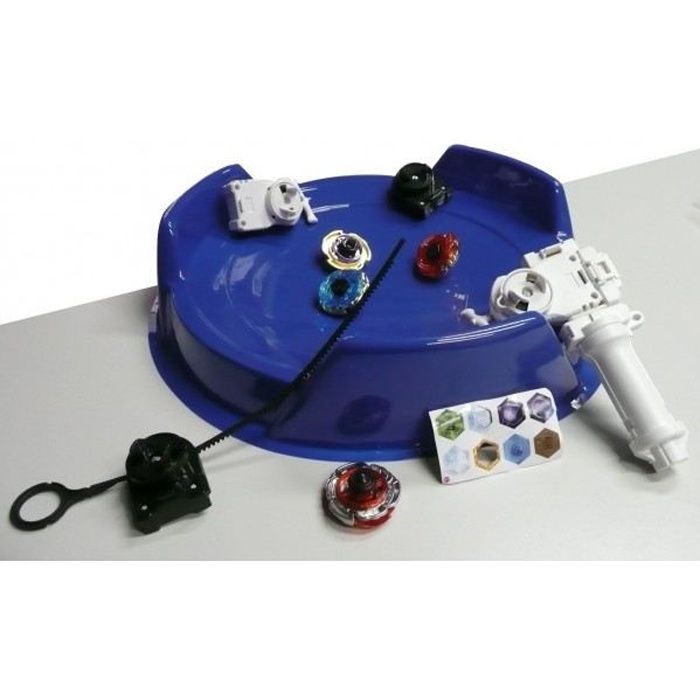 Toupies, coffret arene de combat avec 2 toupies