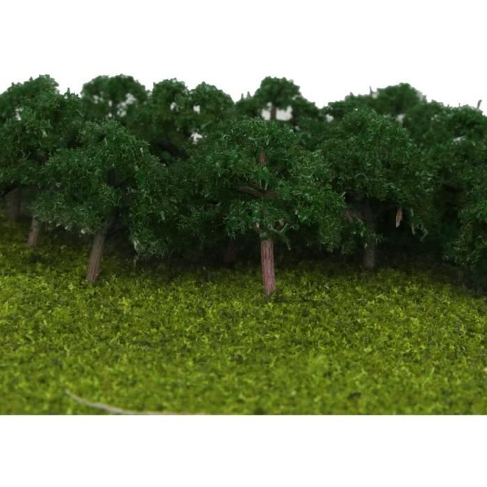 Décor et construction pour modélisme ferroviaire dailymall 25pcs 1-300 Modèle d'arbre Vert Foncé Jouets Mise en Page Tra 190509