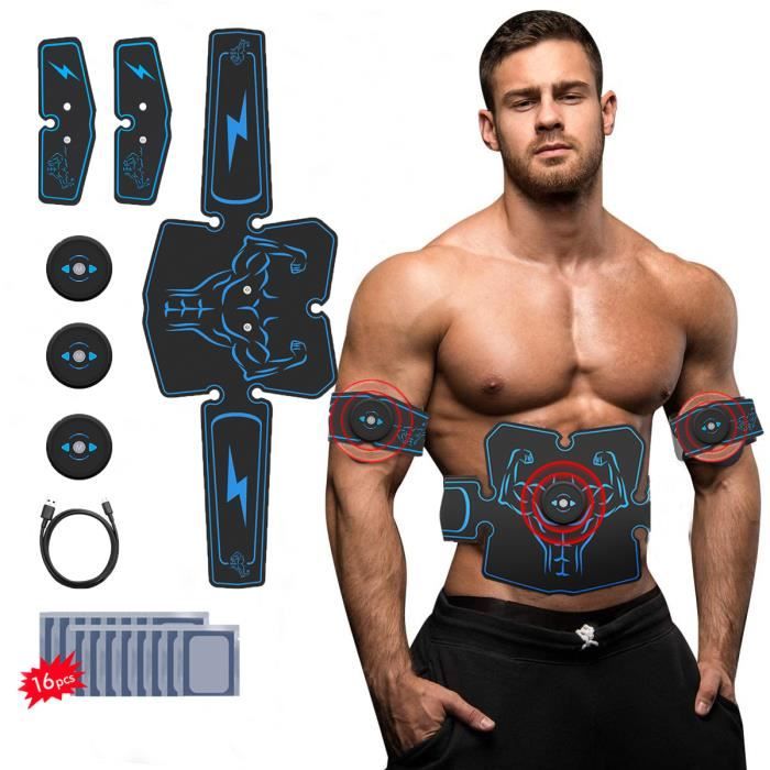 Electrostimulateur Musculaire,EMS Ceinture Abdominale Electrostimulation Appareil Abdominale Stimulation Massage Abdomen-Bras-Cuisse