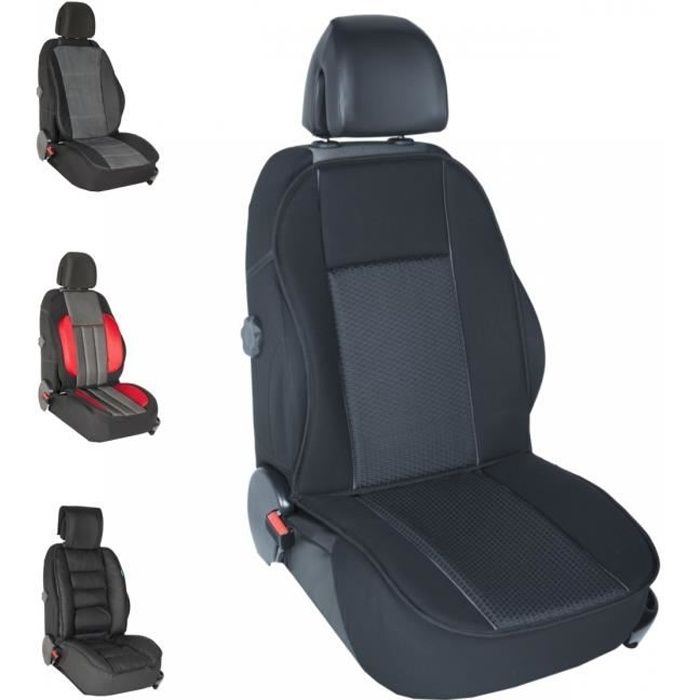 DBS - Couvre Siège - Voiture/Auto - Grand Confort - Antidérapant - Compatible Airbag - Universel Noir