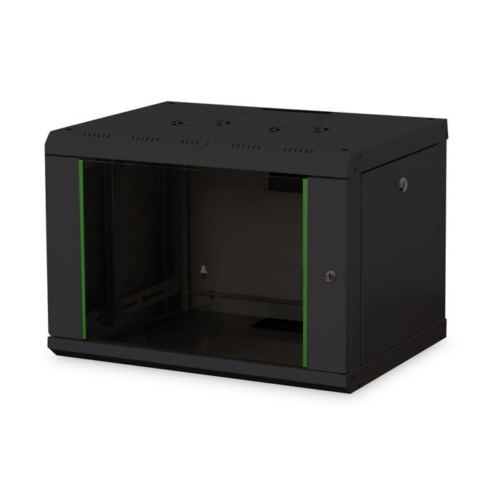 DIGITUS Professional DN-19 07-U-SW - Armoire - montable sur mur - noir, RAL 9005 - 7U - 19\