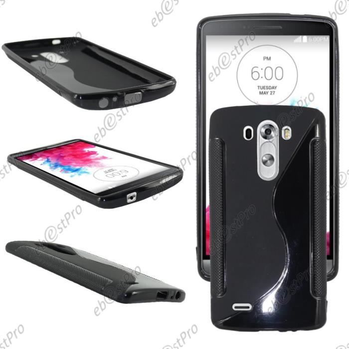 ebestStar® LG G3 Housse Vague +Film, Noir