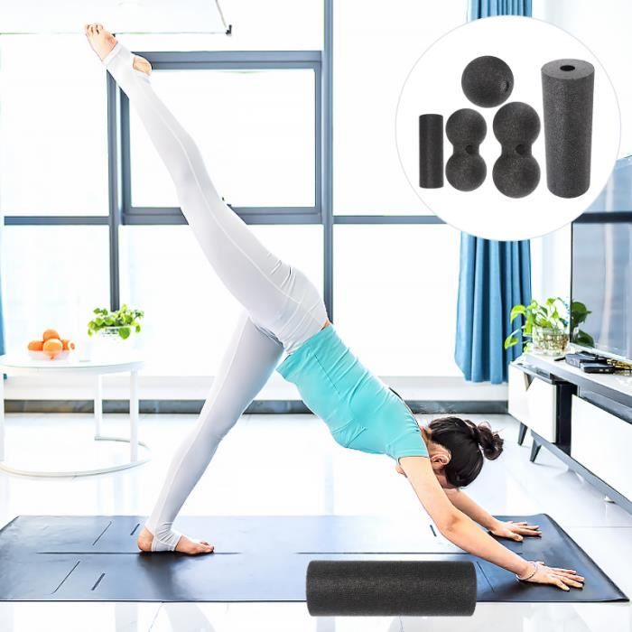 5 pièces Yoga Massage Balles Colonne Cylindre Rouleau Thérapie Accessoires rouleau de massage fitness - musculation