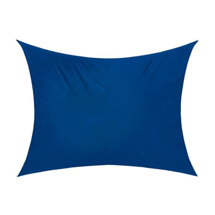 Voile d'ombrage rectangulaire, imperméable - azur, 400x200 cm