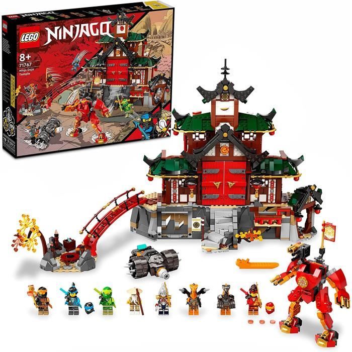 LEGO 71767 Ninjago Le Temple Dojo Ninja Set Maitres du Spinjitzu, Jouet Enfants 8 Ans avec Figurines Lloyd, Kai et Serpent av