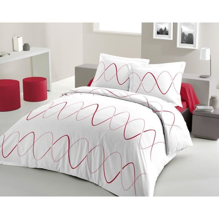 Housse de couette rose et gris - Achat / Vente pas cher