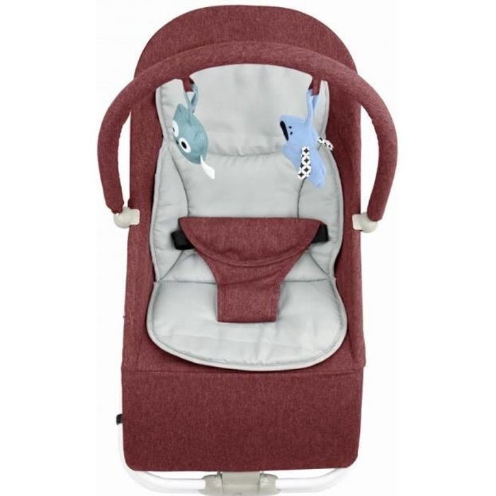 BOUNCER Transat pour bébé de 0 à 6 mois 0-9 kg Rouge
