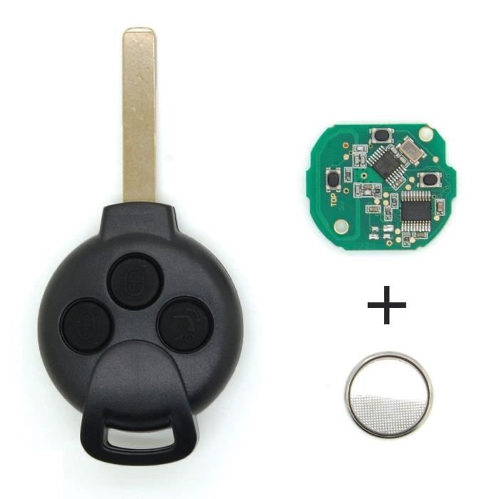 usa Votre Cover Bleu Électrique Intelligent Fortwo 450 3 Clés Pour Télécommande