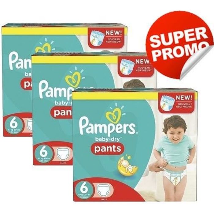 Pampers Taille 6 - pack 96 couches bébé baby dry pants