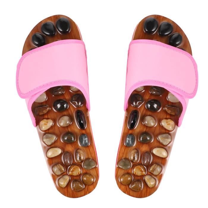 1 paire de pantoufles de massage de galets de pied pour adultes antidérapantes de mode d'été APPAREIL DE MASSAGE MANUEL