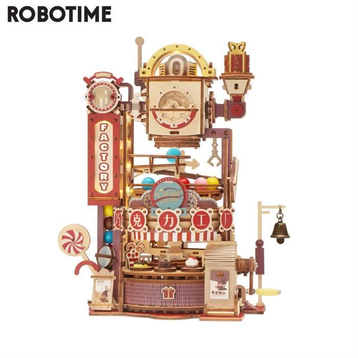 Robotime ROKR marbre chocolaterie 3D en bois Puzzle jeux assemblage modèle construction jouets pour enfants enfants adulte cadeau d'