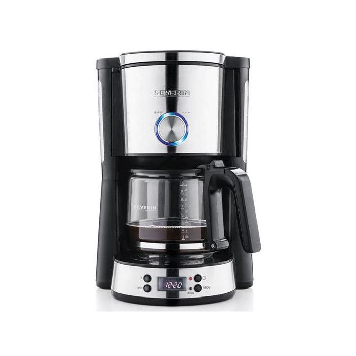CAFETIERE PROGRAMMABLE 10T 1,4L 1000W SELECTEUR D AROME LCD NOIR INOX SEVERIN - 4826