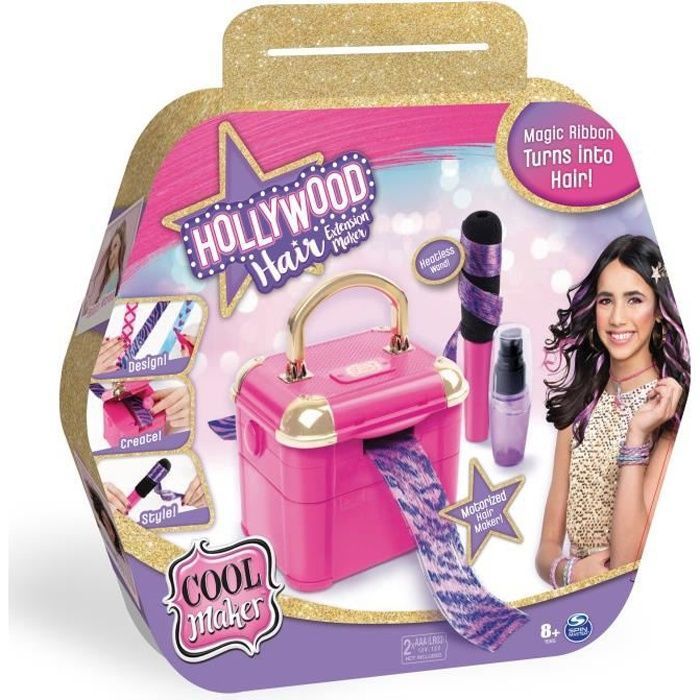 COOL MAKER - Hollywood Hair Studio - 6056639 - Machine pour créer coiffures sur cheveux et accessoires - Loisirs créatifs enfants