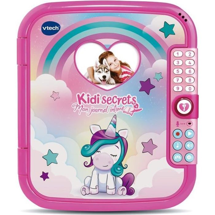 VTech- Journal Intime Magique KIDIDREAMS Jouets ELECTRONIQUES EDUCATIFS, 80-193005, Rose