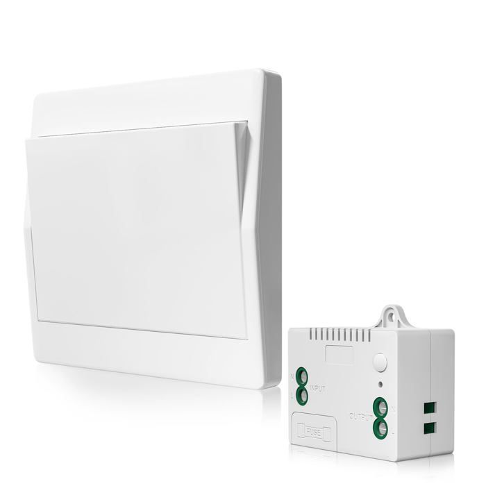 Interrupteur sans fil autoalimenté sans pile télécommande sans fil pour les lumières et appareils électriques (1 To 2)