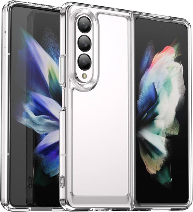 Coque Silicone + Film Verre Trempé Pour Samsung Galaxy Z Fold 4 – Transparente – Neuf