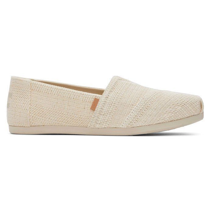 TOMS TOMS Alpargata — espadrilles femme en lin rayé métallisé beige semelle CloudBound™