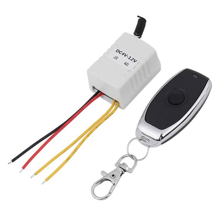 Yueqing Daier RCR-1 Interrupteur radio 30A DC 8V–86V 433MHz, portée 328FT, 4 modes, pour alarmes anti-vol et contrôle industriel