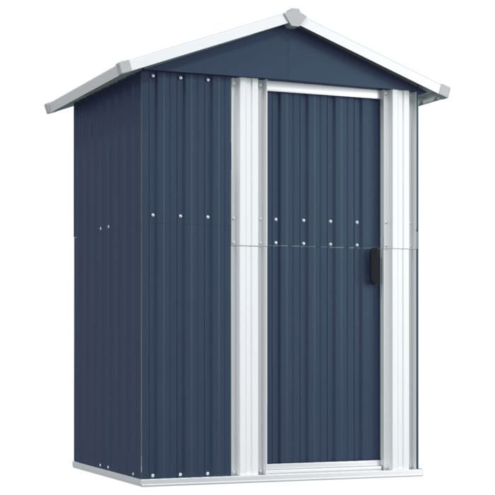 Abri De Jardin VidaXL 126x97,5x177 Cm - Acier Galvanisé Anthracite - Rangement Extérieur