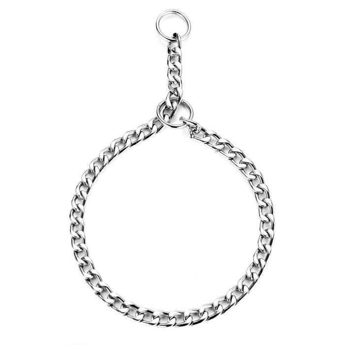 Meilleurs prix pour Collier de Dressage pour Chien Collier Étrangleur Réglable en Acier Solide Chaîne Serpent en Métal(L-4.0mmx60cm)