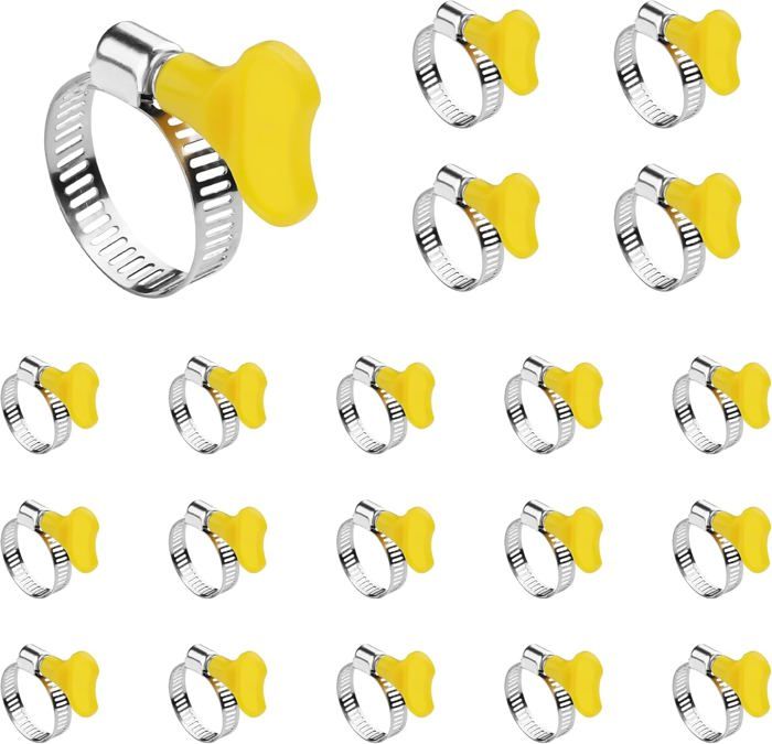 20 Colliers De Serrage Rapides FiXte Pour Tuyaux 15 Mm - Blanc - Fixation Simple Et Solide