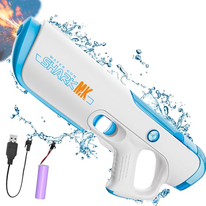 Pistolet à Eau Électrique Rechargeable 200ml - Longue Portée pour Enfants et Adultes - atlascamp