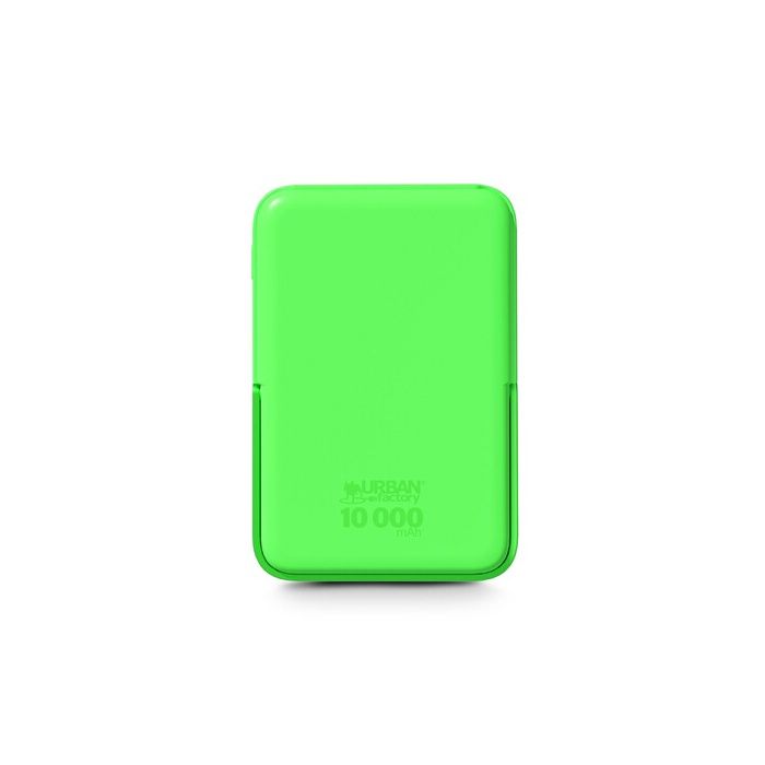 Batterie externe Urban Factory MAGNEE POWER: WIRELESS MAGNETIC UNIVERSAL POWERBANK 10.000MAH - NEON GREEN