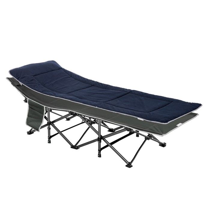 Lit De Camp Pliable HIGH POINT SPORTS XL – Capacité 250 Kg, Poche Latérale, 190 X 67 X 35 Cm, Pour Camping, Intérieur, Extérieur
