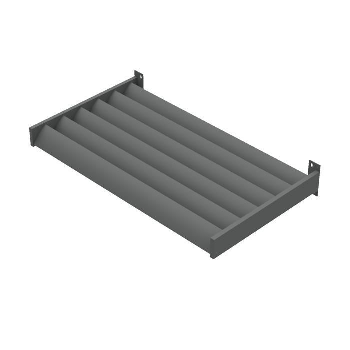 Brise-soleil - KOMETE Standard - 140cm - aluminium gris - RAL 7016 - Ombrage