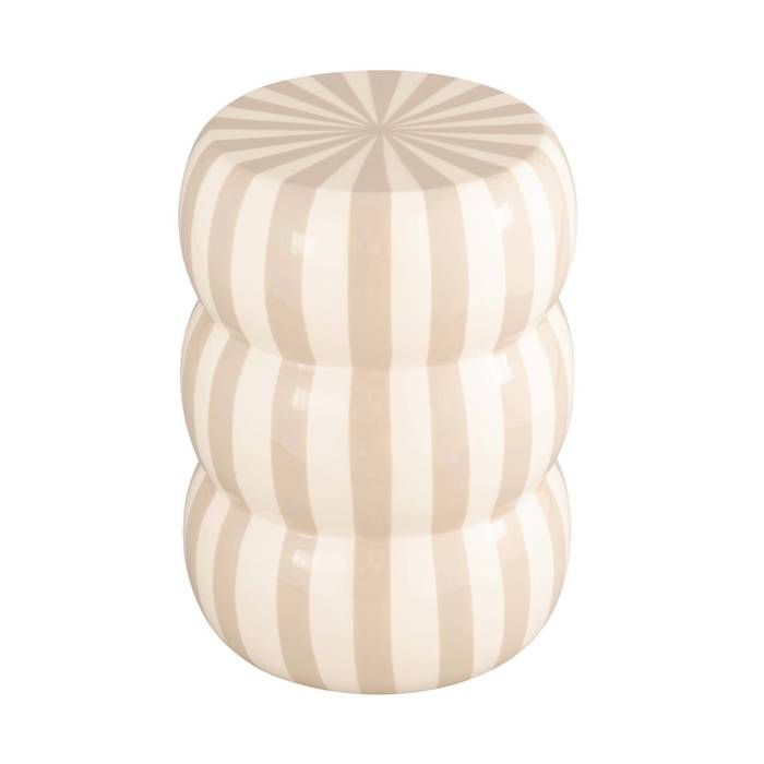sweeek - Table dappoint bout de canapé table de chevet acier émaillé à rayures Ø33x H 46cm LOLI sweeek - Table dappoint bout de canapé table de chevet acier émaillé à rayures Ø33x H 46cm LOLI