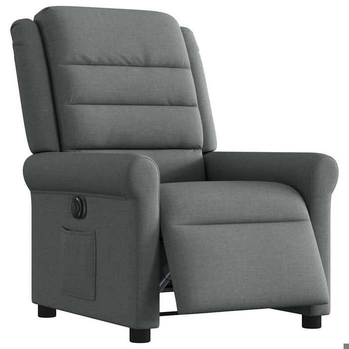 SALE 2026Fauteuil inclinable - 135 degrés - 1 PLACE - Fauteuil de Relaxation - électrique Gris foncé Tissu 22.3 Kg 9646328